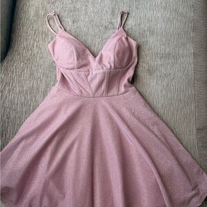 Windsor Shimmering Mauve Mini Dress
